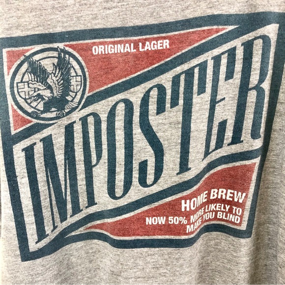 Unisex Imposter Beer Gray Tank Top - Picture 7 of 16